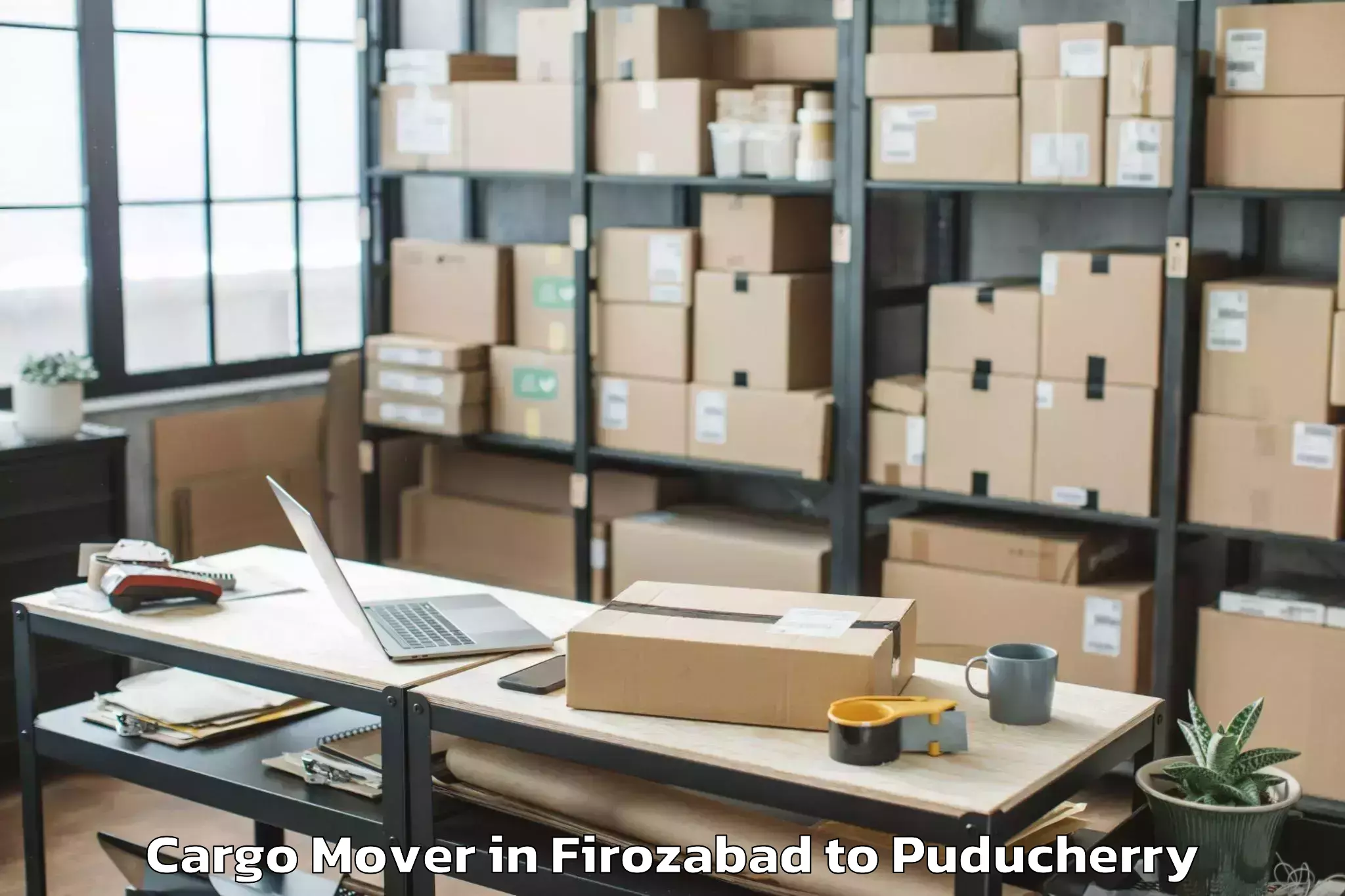 Reliable Firozabad to Pondicherry University Puduche Cargo Mover